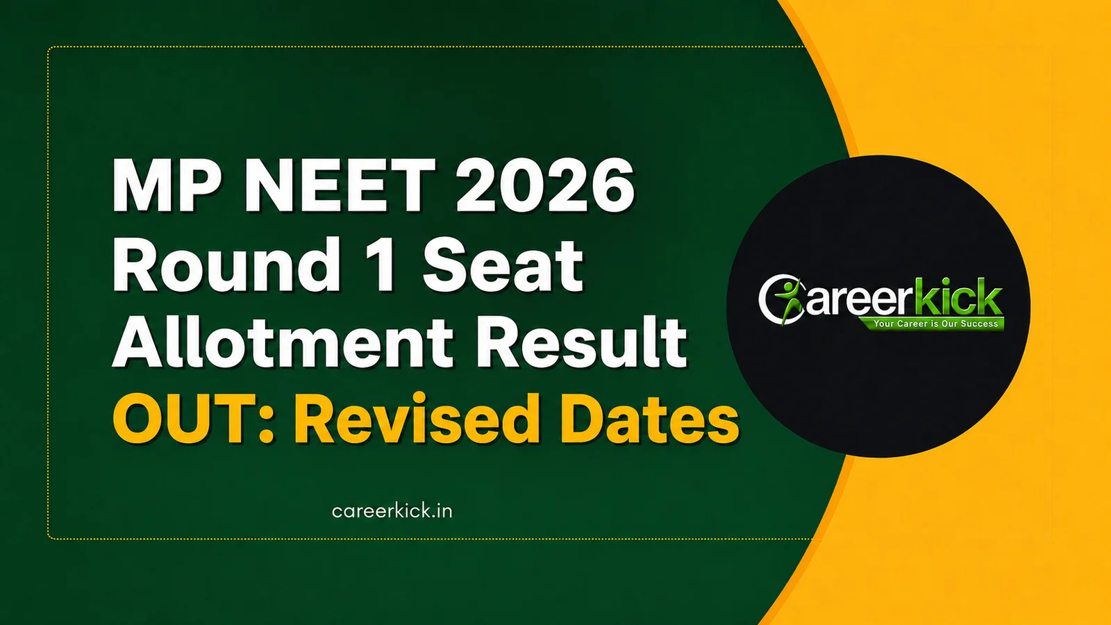 MP NEET 2026 Counselling Round 1 Seat Allotment Result